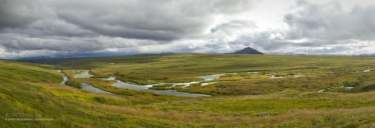 Panoramic view on Laxa river