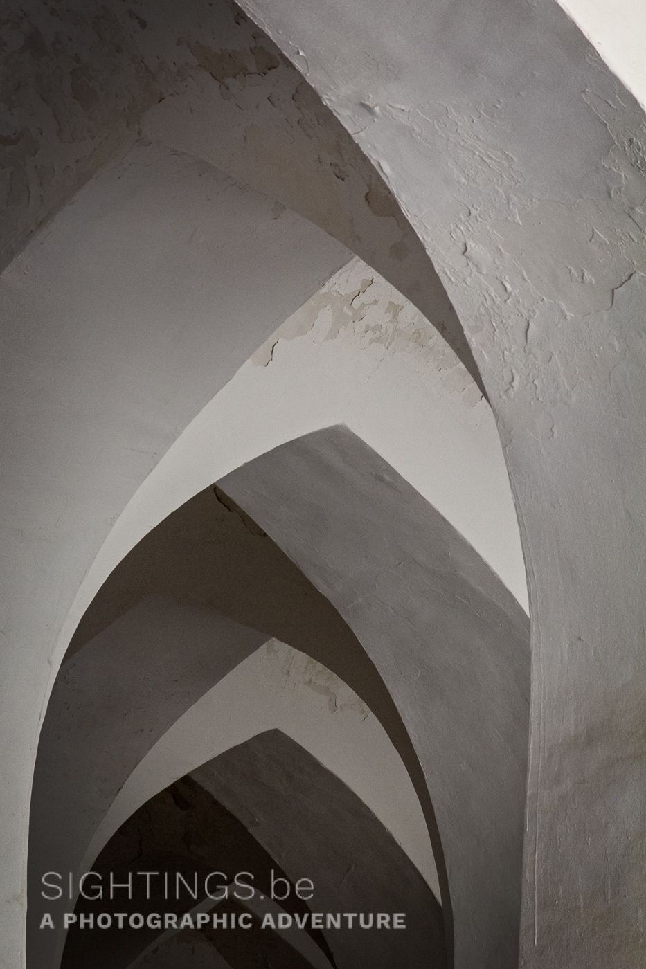 Arches in the Poi Kalon mosque in Bukhara